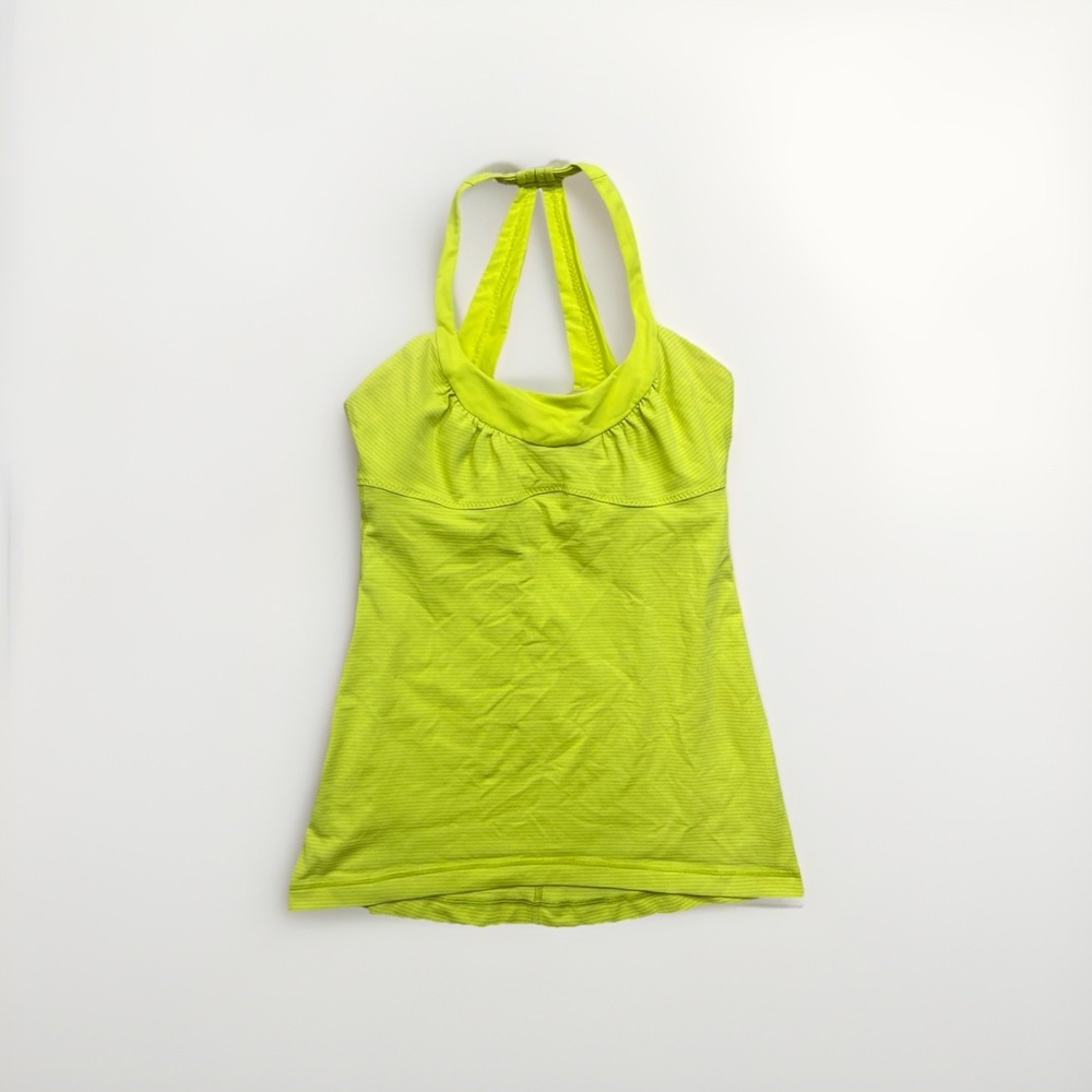Lululemon Tank Top Womens 6 Yellow Halter Camisole Athletic Yoga Workout